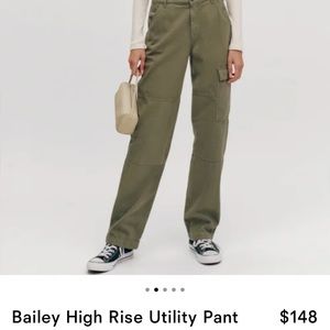Reformation Bailey High Rise Utility Pants Size 23 Fit 23-34